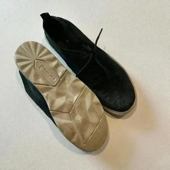 Merrell black Nubuck shoes size 8 - Picture 3 of 5